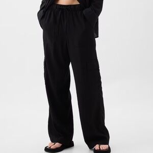 gap linen cargo pants